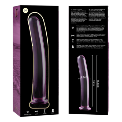 Nebula series by ibiza™ - modelo 9 dildo vidro borosilicado 15,5 x 2,5 cm rosa nebula series by ibiza caliente. Pt