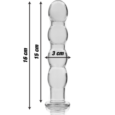 Nebula series by ibiza™ - modelo 10 dildo vidro borosilicado 16,5 x 3,5 cm transparente nebula series by ibiza caliente. Pt
