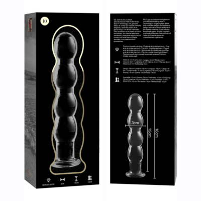 Nebula series by ibiza™ - modelo 10 dildo vidro borosilicado 16,5 x 3,5 cm transparente nebula series by ibiza caliente. Pt