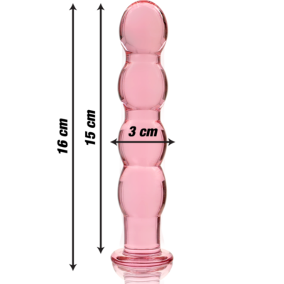 Nebula series by ibiza™ - modelo 10 dildo vidro borosilicado 16,5 x 3,5 cm rosa nebula series by ibiza caliente. Pt