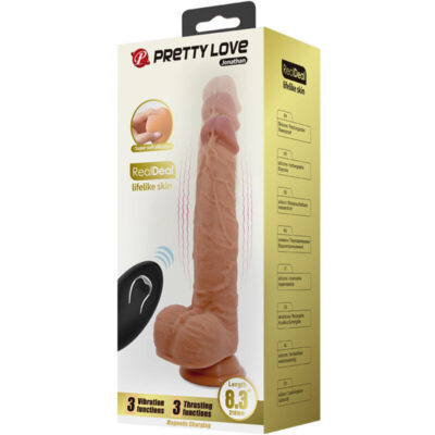 Bonito amor - dildo jonathan silicone 3 vibração + 3 funções de impulso controle remoto 21 cm pretty love high grade caliente. Pt