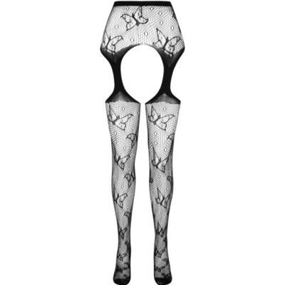 Paixão - coleção eco bodystocking eco s001 preto passion woman garter & stock caliente. Pt
