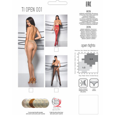 Passion - tiopen 001 stocking red 3/4 (20 den) passion woman garter & stock caliente. Pt