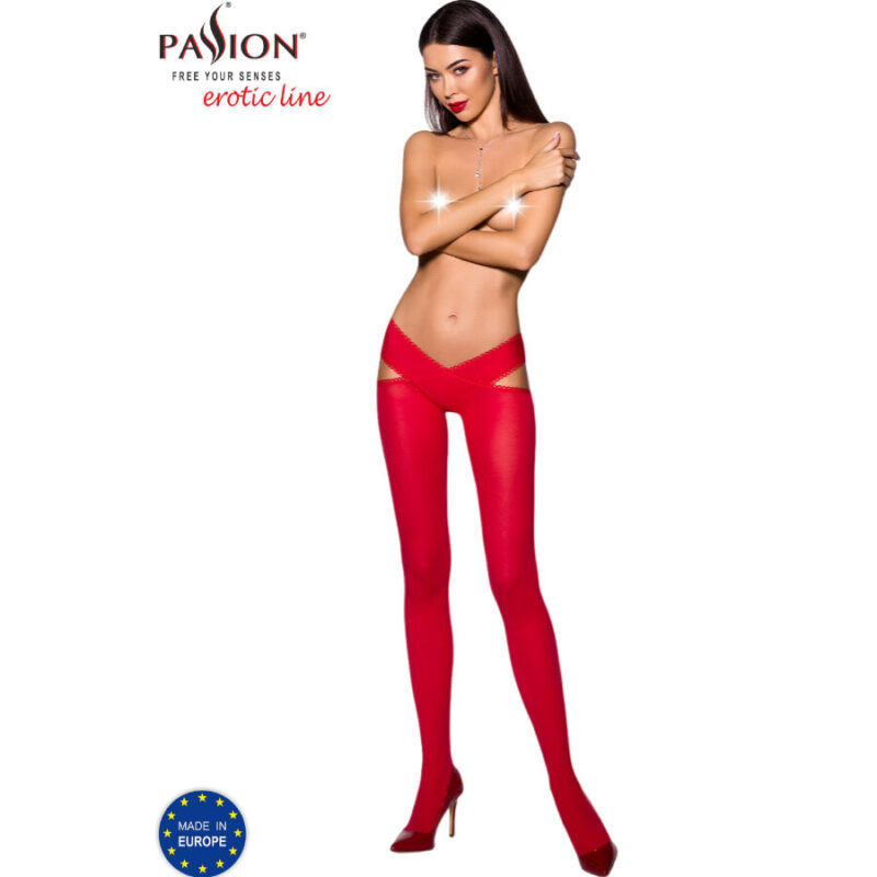 Paixão - tiopen 005 meia vermelha 1/2 (60 den) passion woman garter & stock caliente. Pt