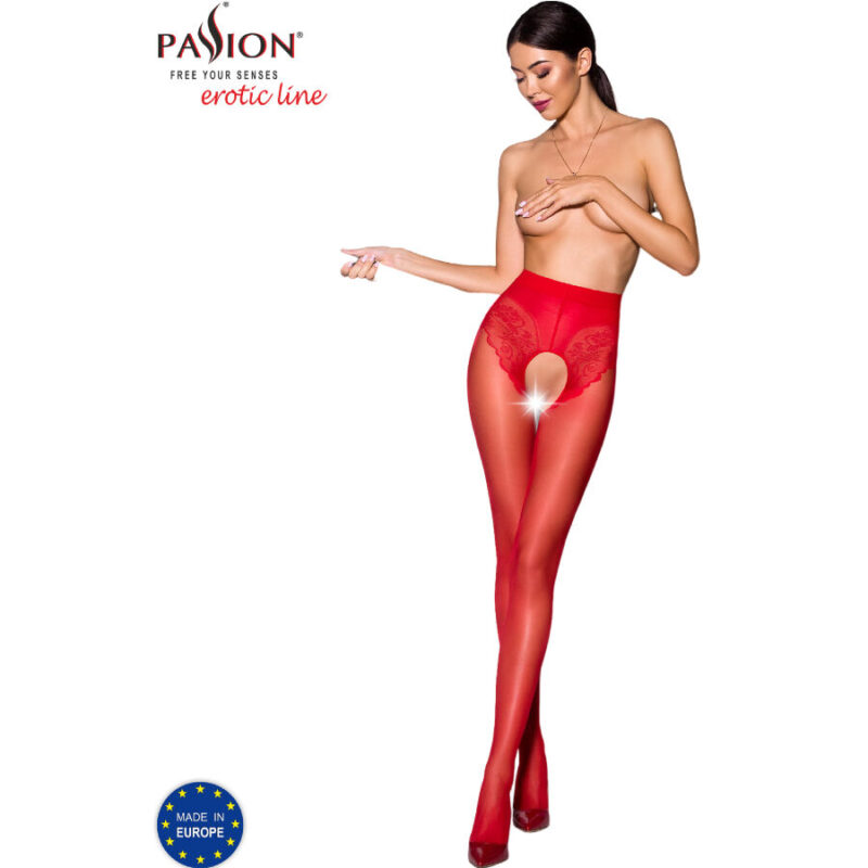 Passion - tiopen 006 stocking red 1/2 (30 den) passion woman garter & stock caliente. Pt