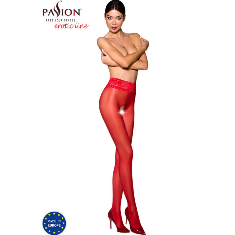 Paixão - tiopen 008 meia vermelha 1/2 (30 den) passion woman garter & stock caliente. Pt