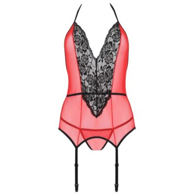Paixão - peonia corset linha erótica vermelho s/m passion woman corsets caliente. Pt