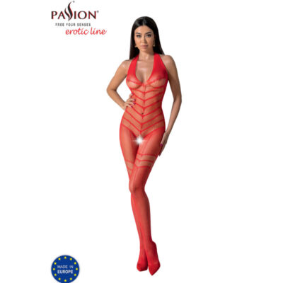 Paixão - bs100 bodystocking vermelho tamanho único passion woman bodystockings caliente. Pt