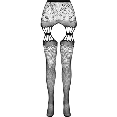 Passion - s027 tira calça preta tamanho único passion woman garter & stock caliente. Pt