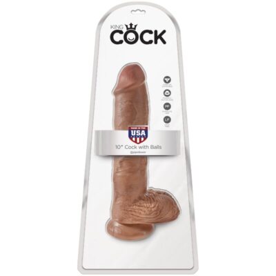 King cock - pênis realístico com bolas 19,8 cm caramelo - image 6