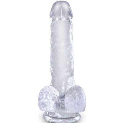 Alternative view of KING COCK CLEAR - PÊNIS REALISTA COM BOLAS 13,5 CM TRANSPARENTE