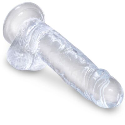 King cock clear - pênis realista com bolas 15,2 cm transparente king cock caliente. Pt