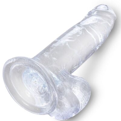 King cock clear - pênis realista com bolas 15,2 cm transparente king cock caliente. Pt