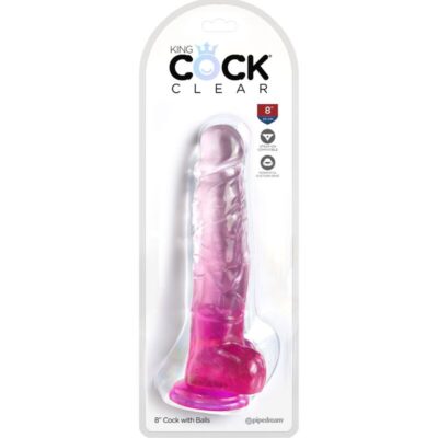 Alternative view of KING COCK CLEAR - PÊNIS REALISTA COM BOLAS 16,5 CM ROSA