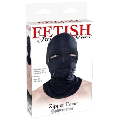 Alternative view of FETISH FANTASY SERIES - CAPUZ COM ZÍPERS PRETO