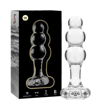 Alternative view of NEBULA SERIES BY IBIZA&trade; - MODELO 1 PLUG VIDRO BOROSILICADO 10,7 X 3 CM TRANSPARENTE