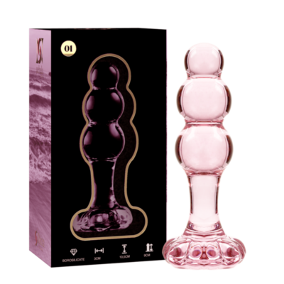 Alternative view of NEBULA SERIES BY IBIZA&trade; - MODELO 1 PLUG ANAL VIDRO BOROSILICADO 10,7 X 3 CM ROSA