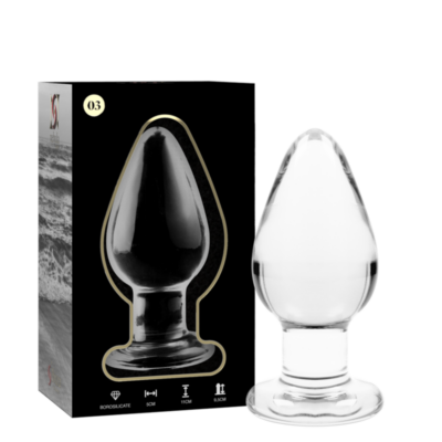 Alternative view of NEBULA SERIES BY IBIZA&trade; - MODELO 3 ANAL PLUG VIDRO BOROSILICADO 11 X 5 CM TRANSPARENTE