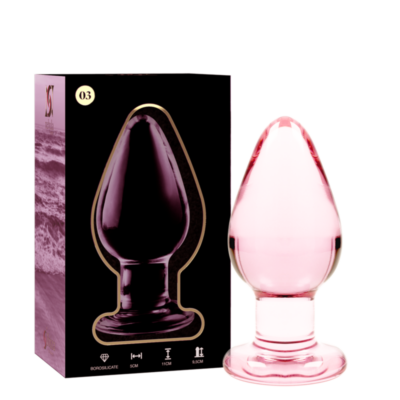 Alternative view of NEBULA SERIES BY IBIZA&trade; - MODELO 3 ANAL PLUG VIDRO BOROSILICADO 11 X 5 CM ROSA