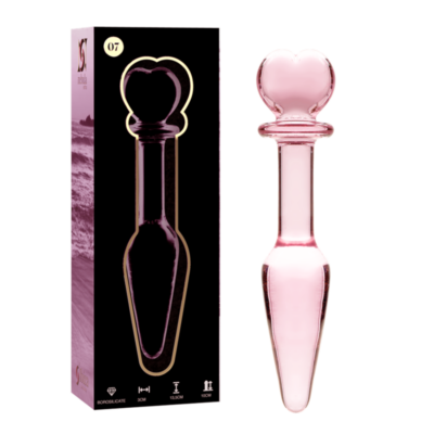 Alternative view of NEBULA SERIES BY IBIZA&trade; - MODELO 7 ANAL PLUG VIDRO BOROSILICADO 13,5 X 3 CM ROSA