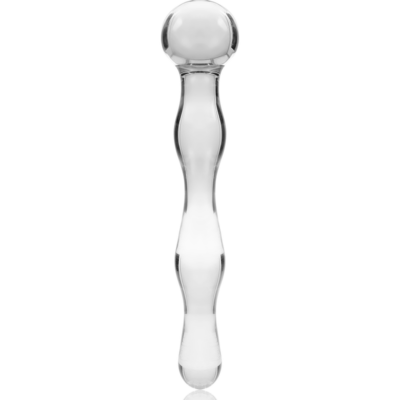 Nebula series by ibiza - modelo 13 dildo vidro borosilicado 18 x 3,5 cm transparente nebula series by ibiza caliente. Pt