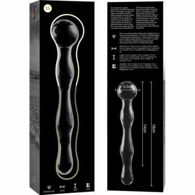 Nebula series by ibiza - modelo 13 dildo vidro borosilicado 18 x 3,5 cm transparente nebula series by ibiza caliente. Pt