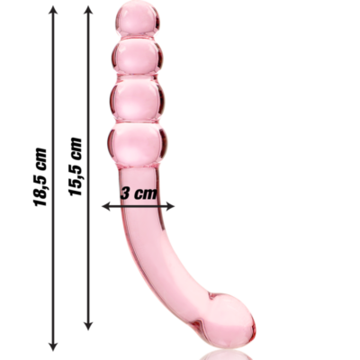 Nebula series by ibiza - modelo 14 dildo vidro borosilicado 18,5 x 3 cm rosa nebula series by ibiza caliente. Pt