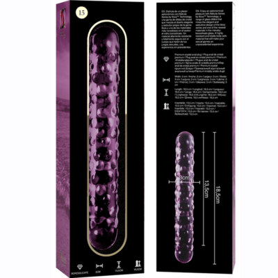 Nebula series by ibiza - modelo 15 dildo vidro borosilicado 18,5 x 3 cm rosa nebula series by ibiza caliente. Pt