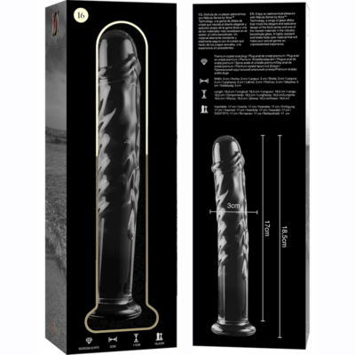Nebula series by ibiza - modelo 16 dildo vidro borosilicado 18,5 x 3 cm transparente nebula series by ibiza caliente. Pt