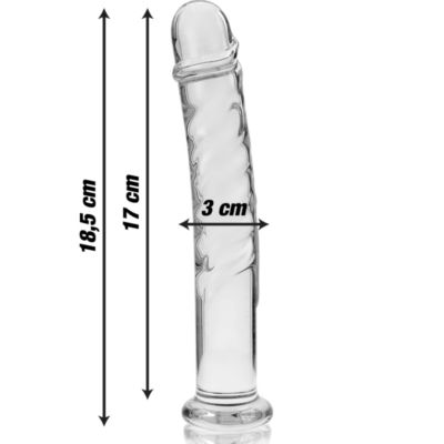 Nebula series by ibiza - modelo 16 dildo vidro borosilicado 18,5 x 3 cm transparente nebula series by ibiza caliente. Pt