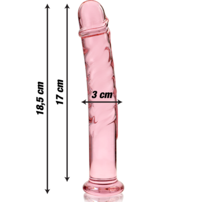 Nebula series by ibiza - modelo 16 dildo vidro borosilicado 18,5 x 3 cm rosa nebula series by ibiza caliente. Pt