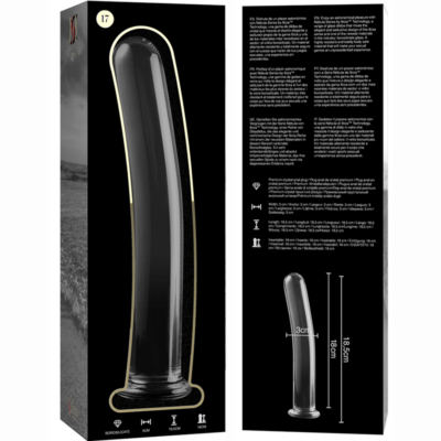 Nebula series by ibiza - modelo 17 dildo vidro borosilicado 18,5 x 3 cm transparente nebula series by ibiza caliente. Pt