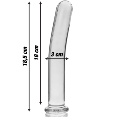Nebula series by ibiza - modelo 17 dildo vidro borosilicado 18,5 x 3 cm transparente nebula series by ibiza caliente. Pt