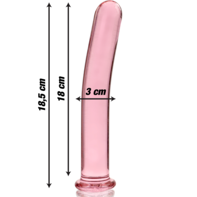 Nebula series by ibiza - modelo 17 dildo vidro borosilicado 18,5 x 3 cm rosa nebula series by ibiza caliente. Pt
