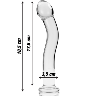 Série nebula by ibiza - modelo 18 dildo vidro borosilicado 18,5 x 3,5 cm transparente nebula series by ibiza caliente. Pt