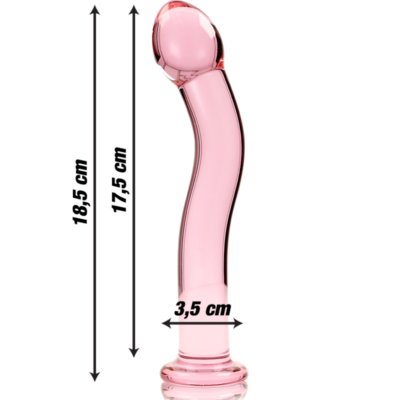 Nebula series by ibiza - modelo 18 dildo vidro borosilicado 18,5 x 3,5 cm rosa nebula series by ibiza caliente. Pt