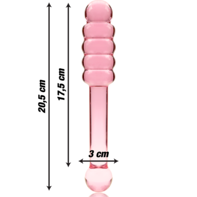 Nebula series by ibiza - modelo 20 dildo vidro borosilicado 20,5 x 3 cm rosa nebula series by ibiza caliente. Pt
