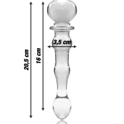 Nebula series by ibiza - modelo 21 dildo vidro borosilicado 20,5 x 3,5 cm transparente nebula series by ibiza caliente. Pt
