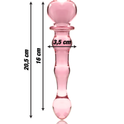 Nebula series by ibiza - modelo 21 dildo vidro borosilicado 20,5 x 3,5 cm rosa nebula series by ibiza caliente. Pt