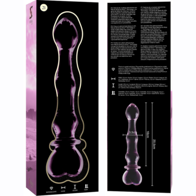 Nebula series by ibiza - modelo 21 dildo vidro borosilicado 20,5 x 3,5 cm rosa nebula series by ibiza caliente. Pt