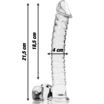 Nebula series by ibiza - modelo 23 dildo vidro borosilicado 21,5 x 4 cm transparente nebula series by ibiza caliente. Pt