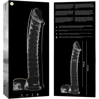 Nebula series by ibiza - modelo 23 dildo vidro borosilicado 21,5 x 4 cm transparente nebula series by ibiza caliente. Pt