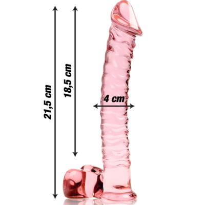Nebula series by ibiza - modelo 23 dildo vidro borosilicado 21,5 x 4 cm rosa nebula series by ibiza caliente. Pt