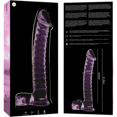 Nebula series by ibiza - modelo 23 dildo vidro borosilicado 21,5 x 4 cm rosa nebula series by ibiza caliente. Pt