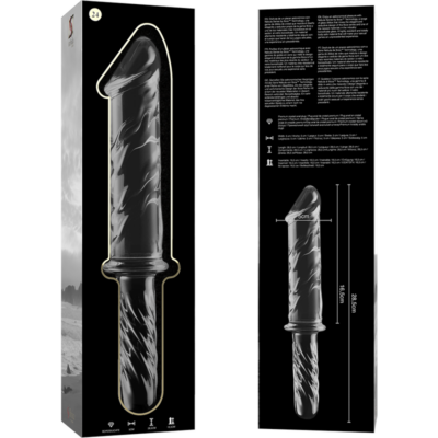 Nebula series by ibiza - modelo 24 dildo vidro borosilicado 28,5 x 5 cm transparente nebula series by ibiza caliente. Pt