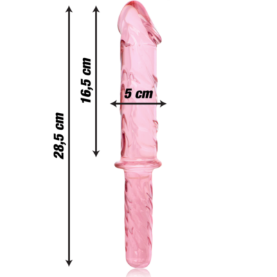 Nebula series by ibiza - modelo 24 dildo vidro borosilicado 28,5 x 5 cm rosa nebula series by ibiza caliente. Pt