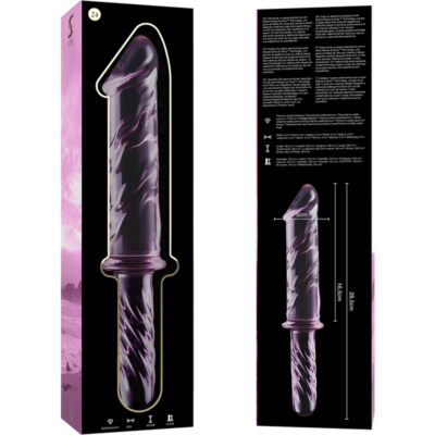 Nebula series by ibiza - modelo 24 dildo vidro borosilicado 28,5 x 5 cm rosa nebula series by ibiza caliente. Pt