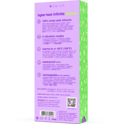 B swish - bgee heat infinite deluxe silicone rechargeable vibrator sweet lavender b swish caliente. Pt