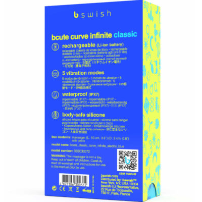 B swish - bcute curve infinite classic silicone rechargeable vibrator electric blue b swish caliente. Pt