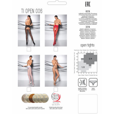 Passion - tiopen 006 stocking white 1/2 (30 den) passion woman garter & stock caliente. Pt